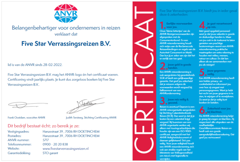 Certificaat ANVR