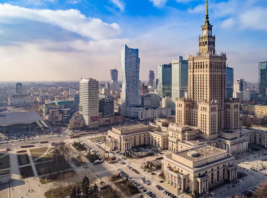 Retourvlucht Warschau vanuit EIN